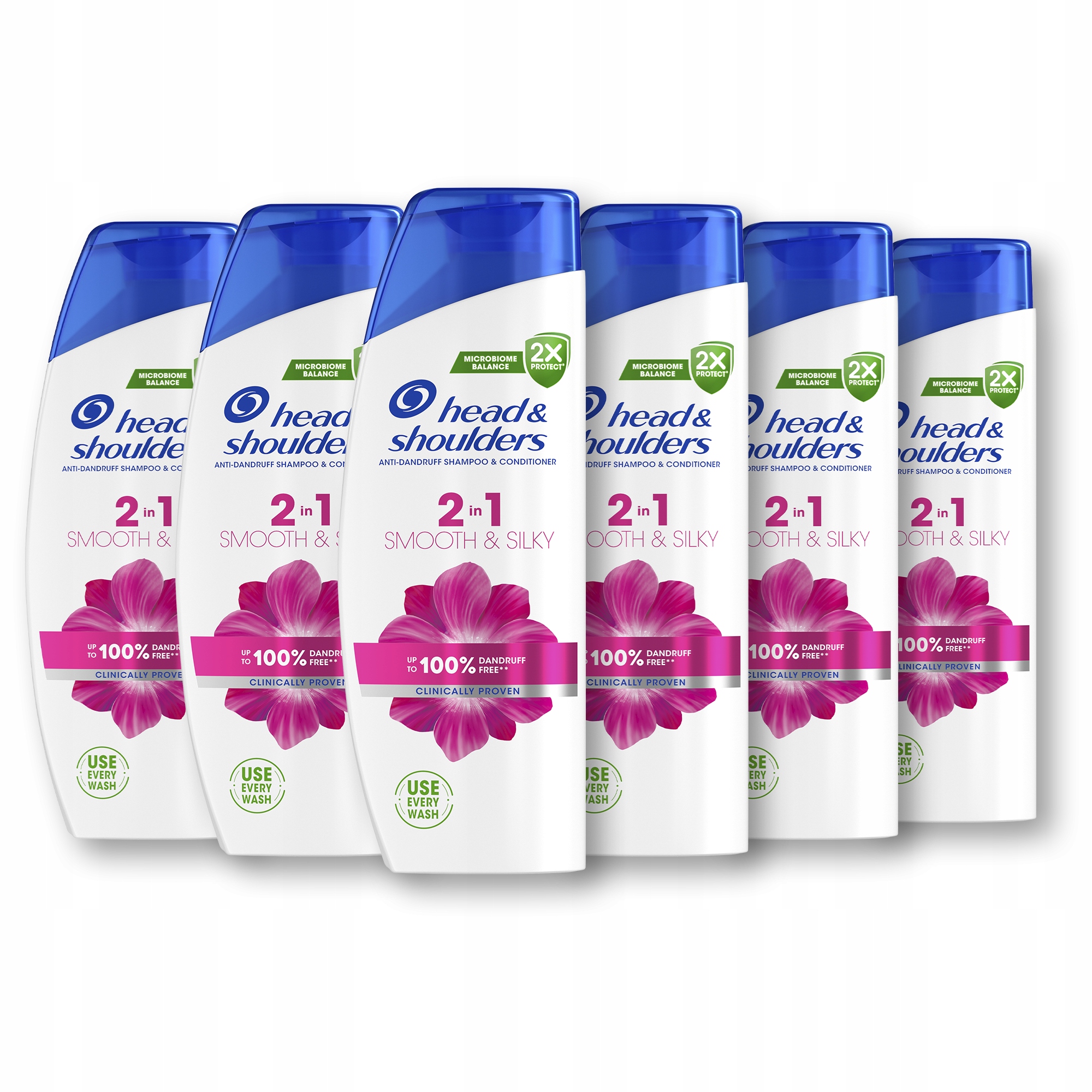 Šampón 2 v 1 Head & Shoulders Smooth & Silky, 6 x 330 ml
